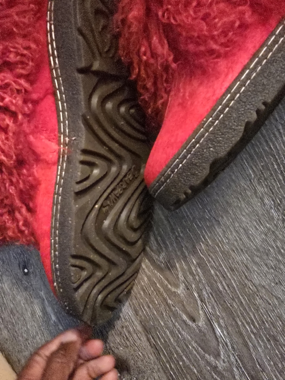 BearPaw Red Furry  Boots - Picture 5 of 6